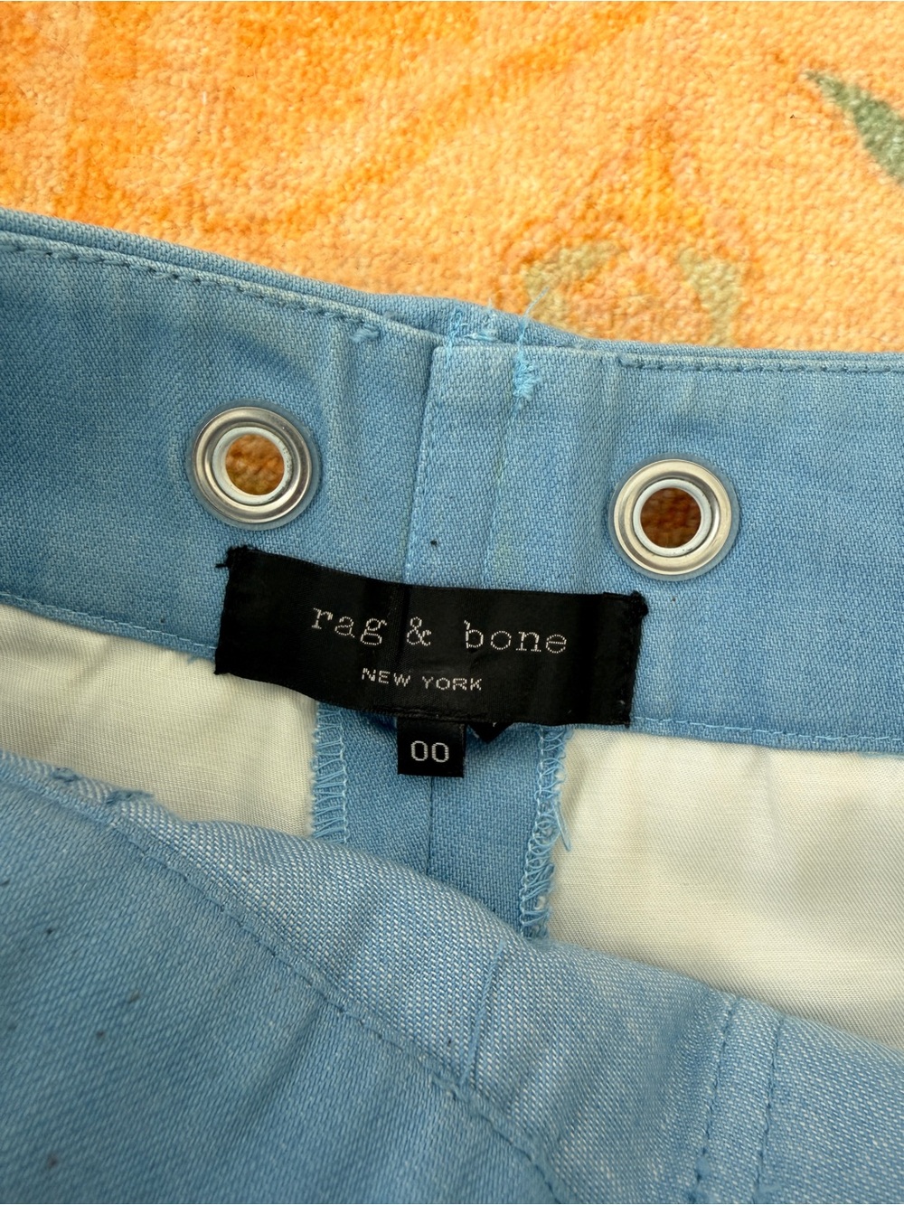 Rag and Bone light blue denim skirt - Picture 2 of 6